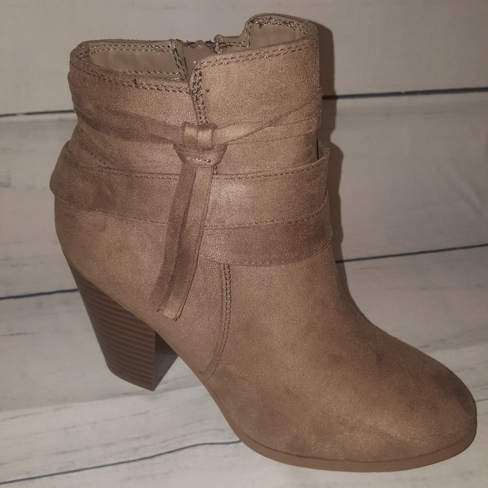 Taupe ELIZA Ankle Booties - Picture 2 of 4